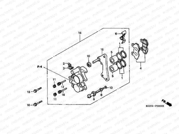 F-9 FRONT BRAKE CALIPER (FS1251 / 2)