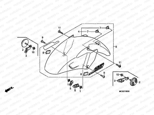 F-9 FRONT FENDER