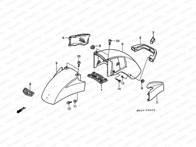 F-9 FRONT FENDER