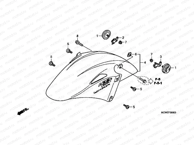 F-9 FRONT FENDER