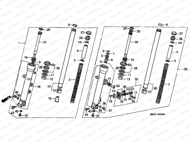 F-9 FRONT FORK (CBR1000FH / FJ / FM)