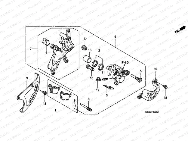 F-9 REAR BRAKE CALIPER
