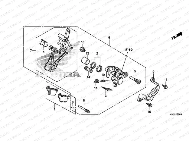F-9 REAR BRAKE CALIPER