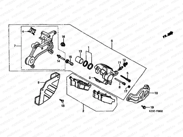 F-9 REAR BRAKE CALIPER