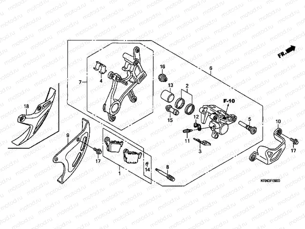 F-9 REAR BRAKE CALIPER