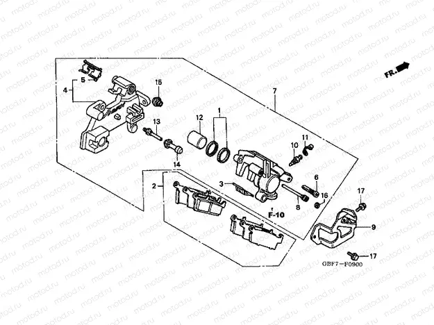 F-9 REAR BRAKE CALIPER
