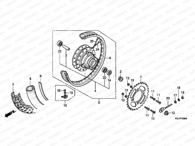 F-9 REAR WHEEL