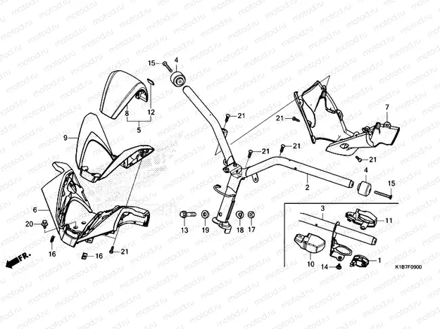 F-9 STEERING HANDLE & HANDLE COVER