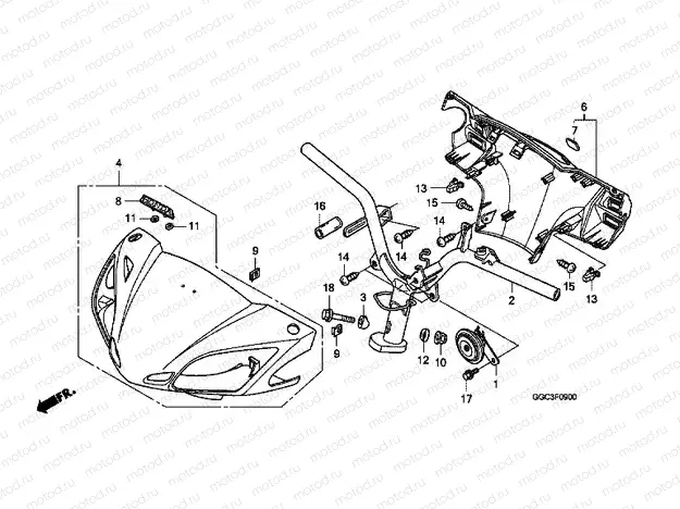 F-9 STEERING HANDLE / HANDLE COVER