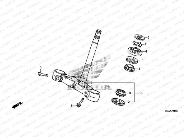 F-9 STEERING STEM