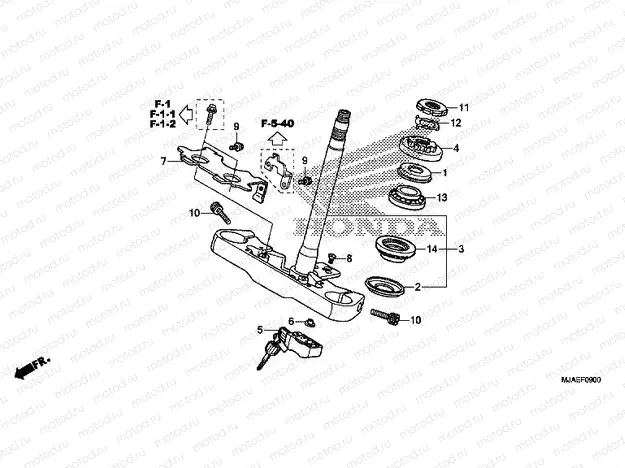 F-9 STEERING WHEEL (VT750CS / C2B / C)