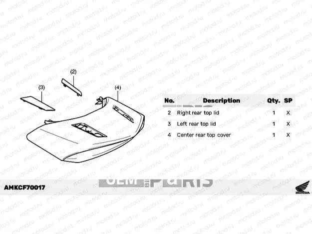 F70-23-07 KIT,COLOR DELETE TRUNK *NHB01*