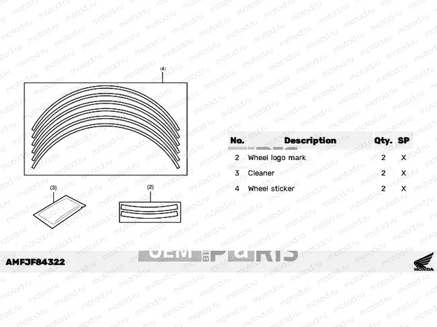 F84-21-32 KIT,WHEEL STICKER *PB215C*