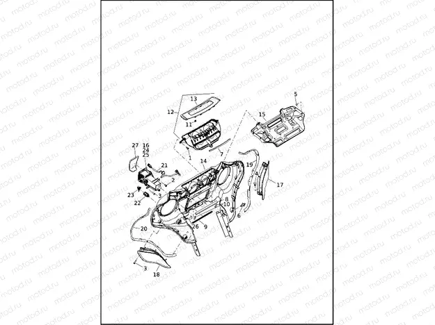 FAIRING, INNER - FLHTCUTG (1 OF 2)
