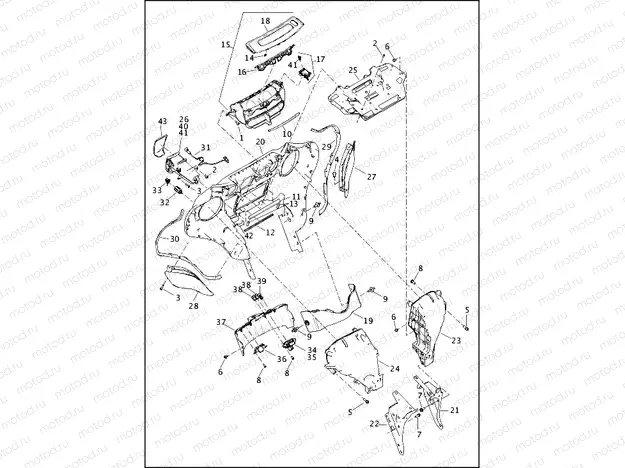 FAIRING, INNER - FLHTCUTG