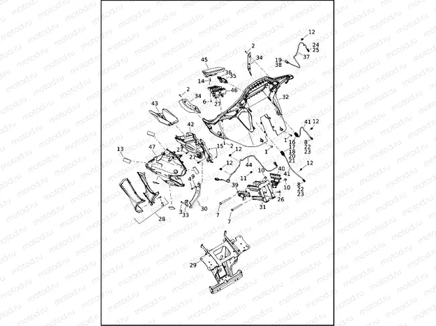 FAIRING, INNER - FLTRK, FLTRX, FLTRXS AND FLTRXST (2 OF 2)