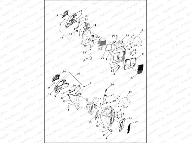 FAIRING, LOWERS, TWIN-COOLEDâ¢ - FLHTK, FLHTKL AND FLTRU (2 OF 2)