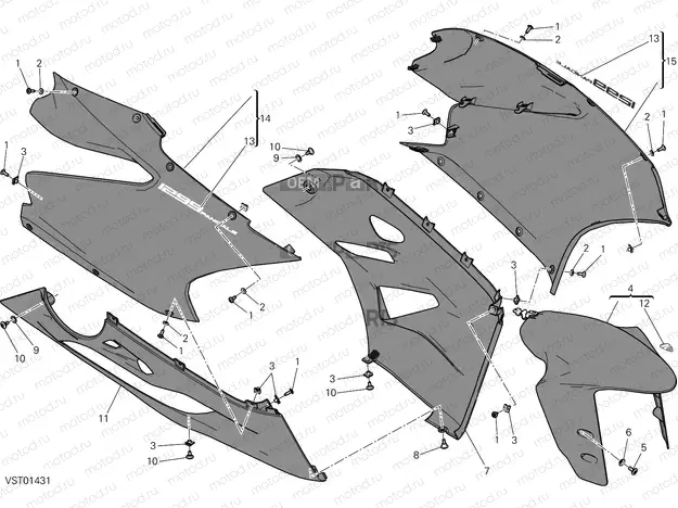 FAIRING [MOD:1299;XST:AUS,EUR,FRA,JAP,TWN]