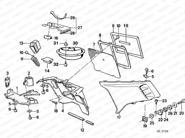 Fairing side section / Center part