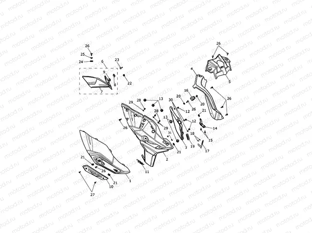 Fairings, RH