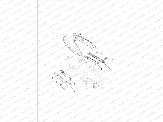 FENDER, REAR, XG500, XG750