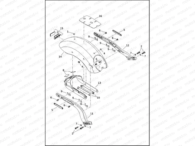 FENDERS AND SUPPORTS, REAR - FXBBS, FXST