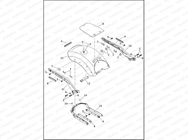 FENDERS AND SUPPORTS, REAR - FXBR