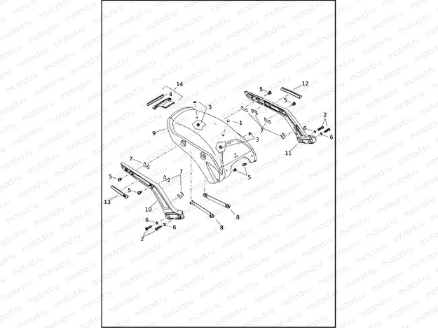 FENDERS AND SUPPORTS, REAR - FXFB, FXFBS