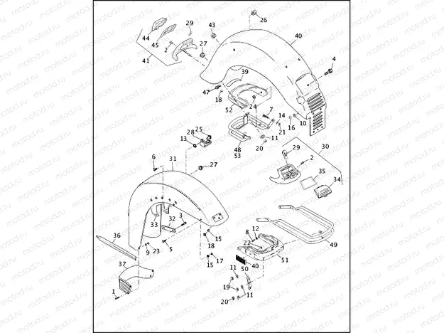 FENDERS & BUMPERS - FLHTP (1 OF 2)