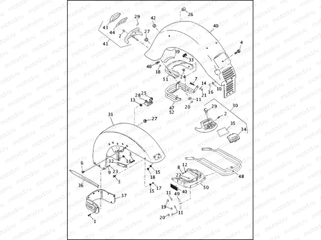 FENDERS & BUMPERS - FLHTP (1 OF 2)