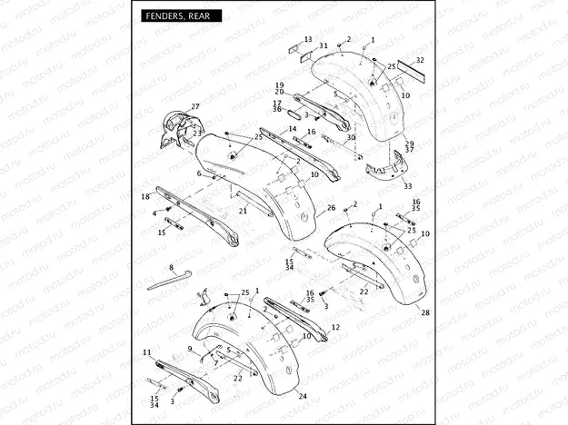 FENDERS, REAR