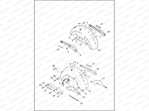 FENDERS, REAR - FLD, FXDC & FXDL