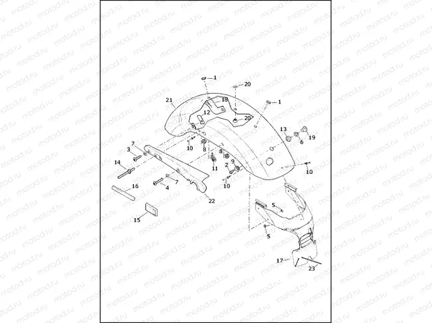 FENDERS, REAR - XL883L