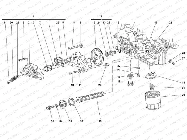 FILTERS AND OIL PUMP