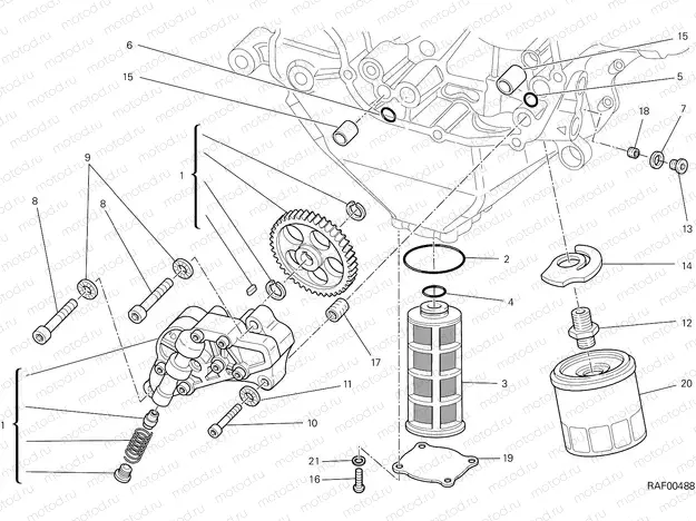 FILTERS AND OIL PUMP [MOD:M1200STR]