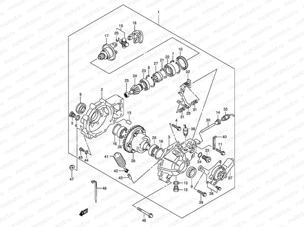 FINAL BEVEL GEAR (FRONT)(MODEL K4/K5/K6)