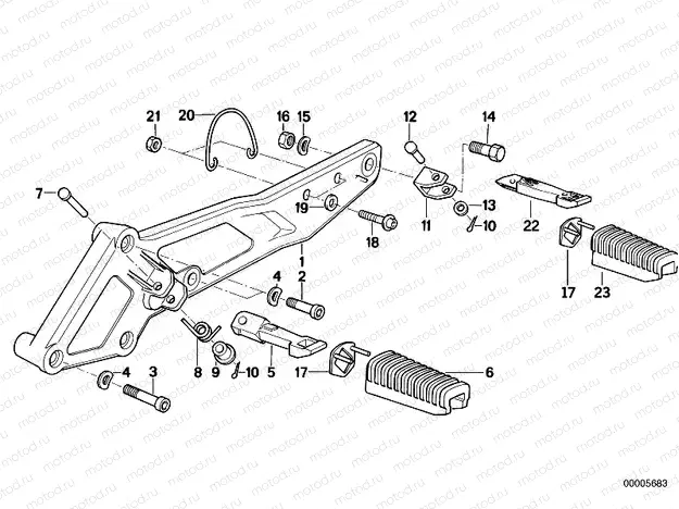 Footpeg plate/footpeg