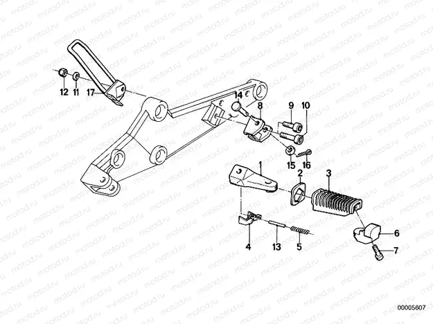 Footpeg plate/Rear footpeg