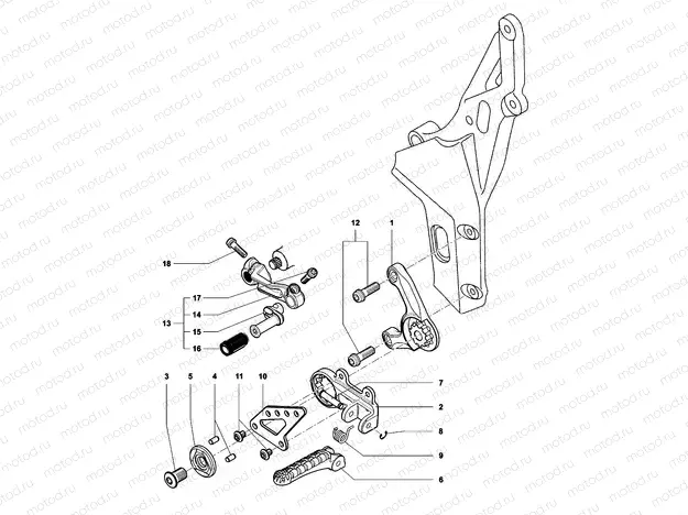 Footrest Assembly Left