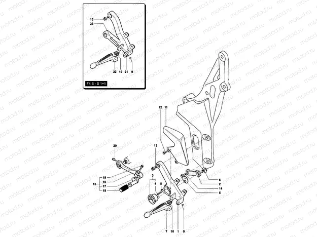 Footrest Assembly Left