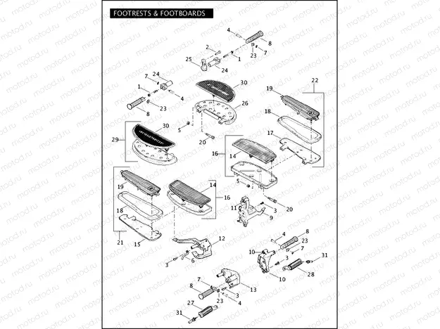 FOOTRESTS & FOOTBOARDS