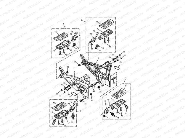 Footrests & Mountings » 55071