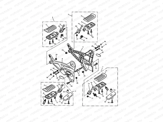 Footrests & Mountings Sprint Executive