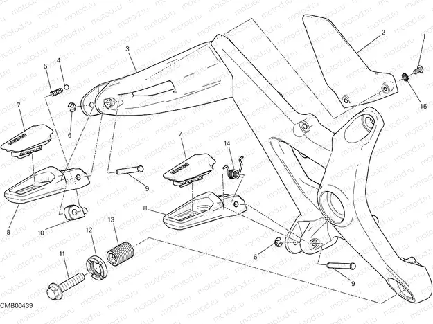 FOOTRESTS, RIGHT [MOD:M 1200S]