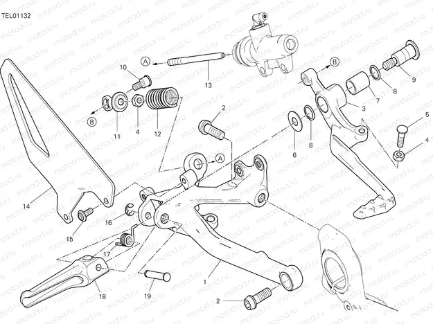 FOOTRESTS, RIGHT [MOD:PANV4 S]
