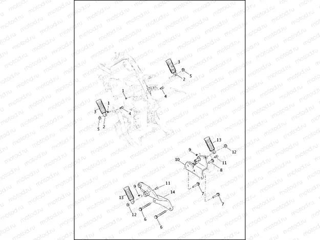 FOOTRESTS - XG500, XG750