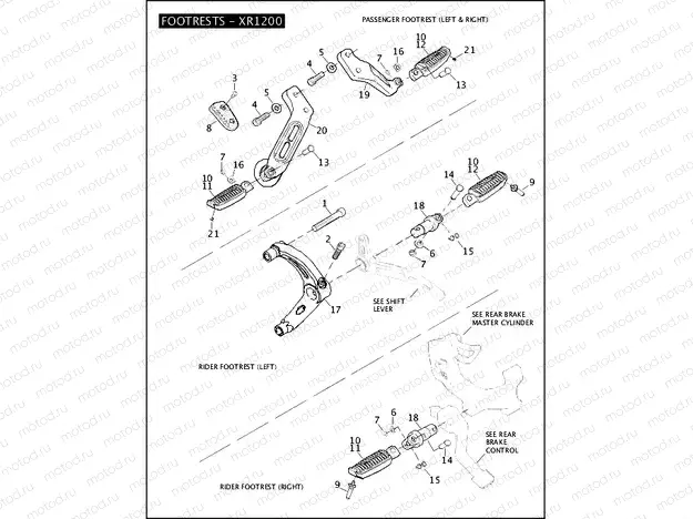 FOOTRESTS - XR1200