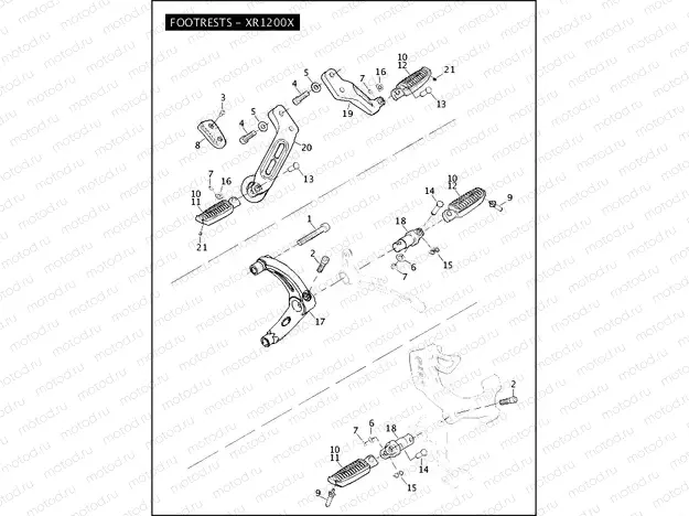 FOOTRESTS - XR1200X