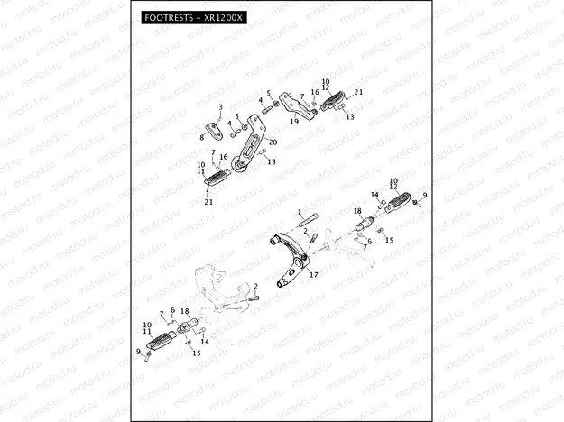 FOOTRESTS - XR1200X