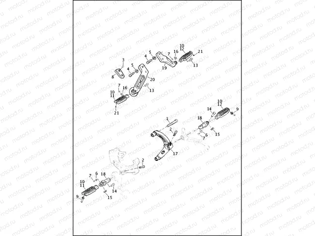FOOTRESTS - XR1200X
